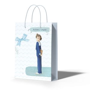 BOLSA MEDIANA LAZO COMUNION NI?O BIBLIA