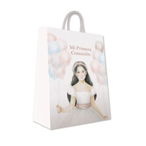 BOLSA GRANDE COMUNION NI?A GLOBOS 12U