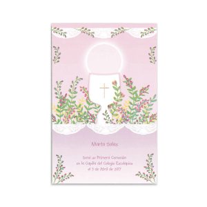 ESTAMPA COMUNION CALIZ Y FLORES BUSQUETS 25U