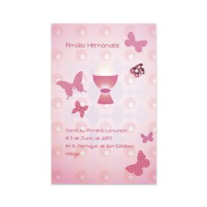 ESTAMPA COMUNION NI?A CALIZ MARIPOSAS BUSQUETS 28U