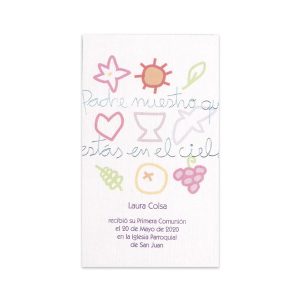 ESTAMPA COMUNION CALIZ FONDO BLANCO BUSQUETS 28U