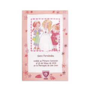 ESTAMPA COMUNION NI?A AMIGAS MARCO ROSA BUSQUETS 25U