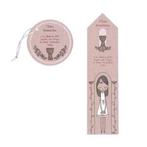 MARCAPAGINAS + ETIQUETA COMUNION NI?A BUSQUETS 25U