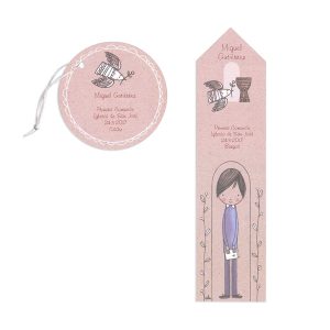 MARCAPAGINAS + ETIQUETA COMUNION NI?O BUSQUETS 25U