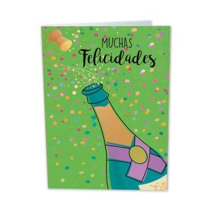 TARJETA GIGANTE BOTELLA CON TEXTO INTERIOR BUSQUETS 6U