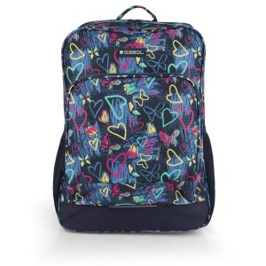 MOCHILA ADAPTABLE A CARRO TIZAS CON CORAZONES WATERPROOF