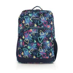 MOCHILA ADAPTABLE A CARRO TIZAS CON CORAZONES WATERPROOF