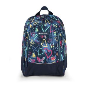 MOCHILA TIZAS CON CORAZONES WATERPROOF