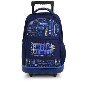 MOCHILA CON RUEDAS SKULL AZUL E IMPERMEABLE