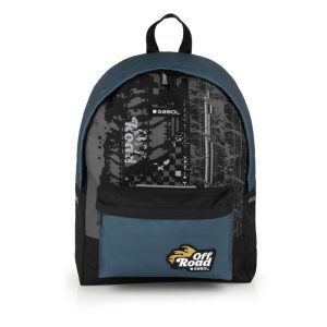 MOCHILA ROAD AZUL Y NEGRA WATERPROOF