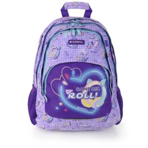 MOCHILA ESCOLAR TRIPLE CON REJILLA FUNNY