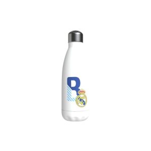 BOTELLA BLANCA DE ACERO 550ML LETRA B REAL MADRID