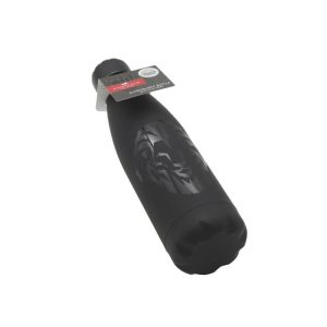 BOTELLA NEGRA RUBBERIZADA DE DOBLE PARED LEON BARNIZ ATHLETI