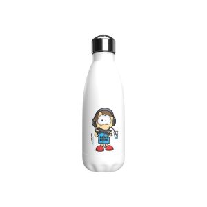 BOTELLA BLANCA DE ACERO 550ML CHICA YOUTUBER ME HUMANITY
