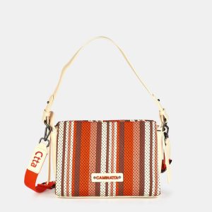 BOLSO BANDOLERA CON ASA HOMBRO CUMBIA CUERO 25 X 18 CM