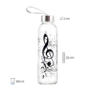 BOTELLA RECTA CRISTAL MUSICA 500 ML