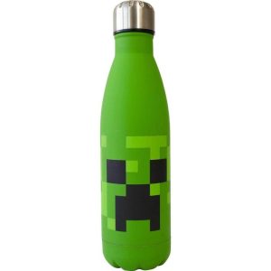 BOTELLA CREEPER FACE 600ML CON TACTO SUAVE MINECRAFT