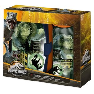 BOTELLA ALUMINIO 500ML + SANDWICHERA JURASSIC WORLD