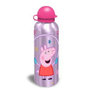 BOTELLA ALUMINIO 500ML + SANDWICHERA PEPPA PIG