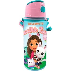 BOTELLA CON ASA 600 ML GABBYS DOLLHOUSE