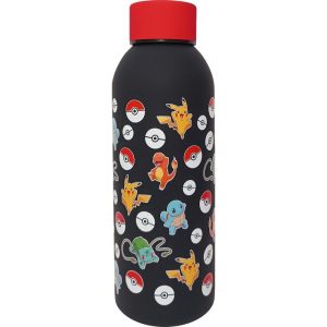 BOTELLA IMPRESION 3D ACERO INOXIDABLE 500ML POKEMON
