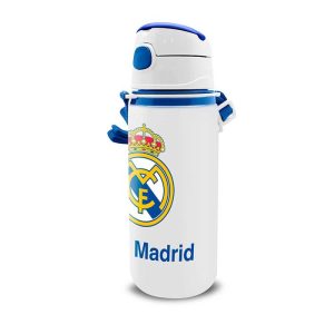 BOTELLA ALUMINIO CON ASA 600ML REAL MADRID