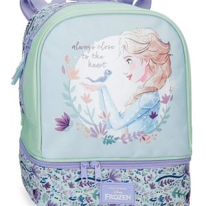 MOCHILA INFANITL FROZEN CLOSE 28CM CON PORTAMERIENDA