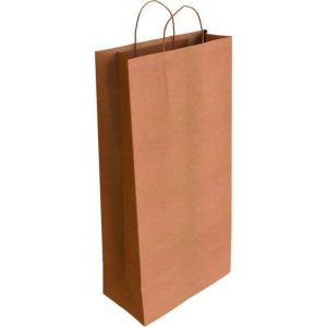 BOLSA PAPEL KRAFT MARRON BOTELLA 18X8X39 CM