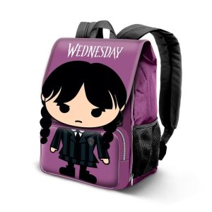 MOCHILA CON SOLAPA EXPANDIBLE EXP MIERCOLES CHIBI