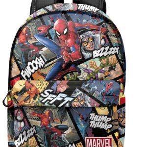 MOCHILA CON BOLSILLO FRONTAL SPIDERMAN PANELS