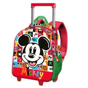 MOCHILA 3D CON RUEDAS PEQUE?A MICKEY MOUSE MOOD