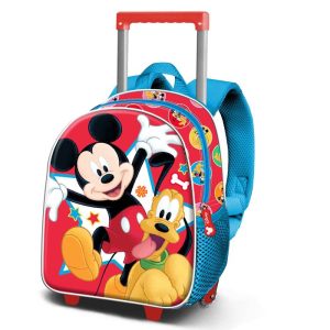MOCHILA 3D CON RUEDAS PEQUE?A MICKEY MOUSE STAR