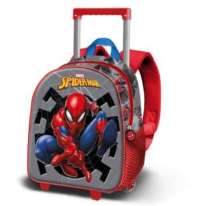 MOCHILA 3D CON RUEDAS PEQUE?A SPIDERMAN SYMBOL