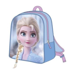 MOCHILA INFANTIL 3D CON TRENZA FROZEN ELSA