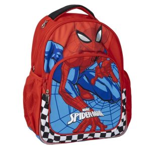 MOCHILA ESCOLAR 42X32CM SPIDERMAN CON REJILLAS