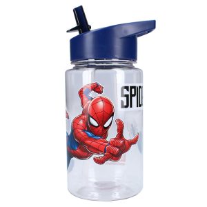BOTELLA CON PAJITA 450ML SPIDER-MAN LET'S EAT!