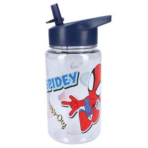 BOTELLA PP CON PAJITA 450ML SPIDEY DRINK UP
