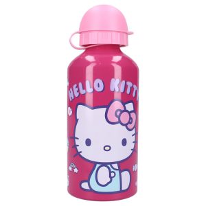 BOTELLA ALUMINIO 500ML TAPON ROSCA HELLO KITTY CANDY