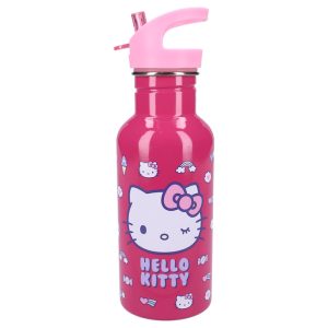 BOTELLA ALUMINIO CON PAJITA 500ML HELLO KITTY TAKE A SIP