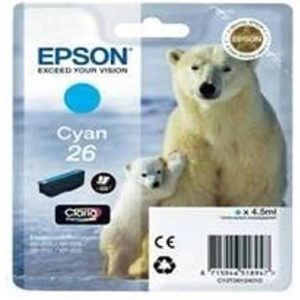 CARTUCHO TINTA T261240 CYAN 26 XP-600 605 700 800 OSO POLAR