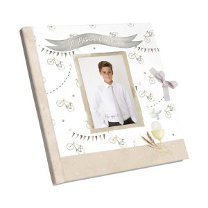 LIBRO FOTOS COMUNION NI?O BICICLETAS