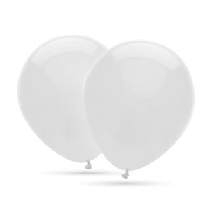 GLOBOS 35 CM ? BOLSA-SOLAPA 20 UNIDADES DECOHELIUM BLANCO