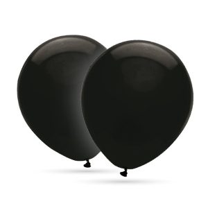GLOBOS 35 CM ? BOLSA-SOLAPA 20 UNIDADES DECOHELIUM NEGRO