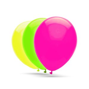 GLOBOS 30 CM ? BOLSA-SOLAPA 10 UDS FLUORESCENTES SURT,