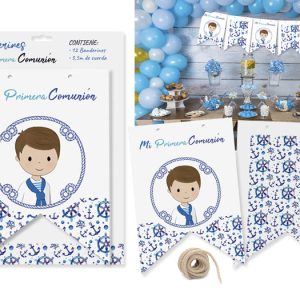 BOLSA CON 12 BANDERINES NI?O MI PRIMERA COMUNION
