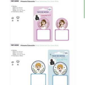 EXPOSITOR 24 TACO DE NOTAS MAGNETICO NI?O PRIMERA COMUNION