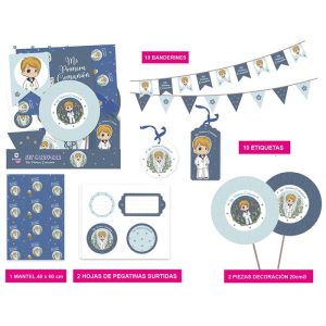 SET DECORACION MESA DULCE PRIMERA COMUNION NI?O