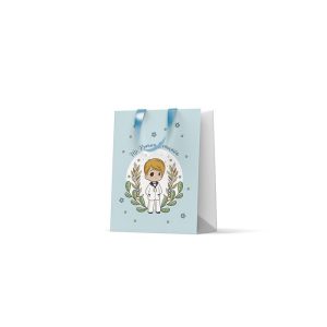 BOLSA PAPEL NI?O LENTEJUELAS PRIMERA COMUNION