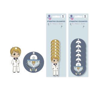 ETIQUETAS COLGANTES NINOS 6UN PRIMERA COMUNION