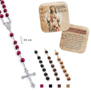 ROSARIO COLORES SURTIDOS EN LATA SAGRADO CORAZON